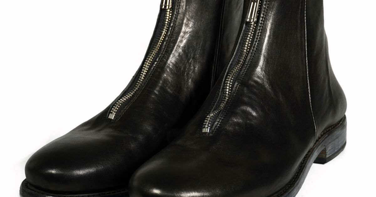 50-L3BLRfrontzip drape boots | Portaille